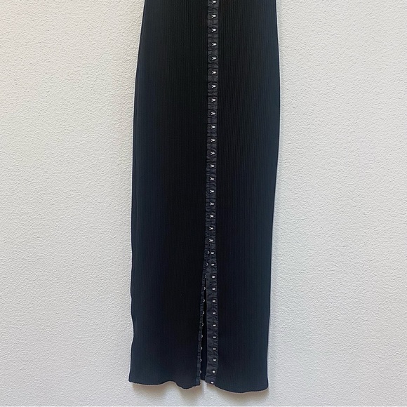 Reformation Whitney Ribbed Black Bodycon Dress XS - Picture 7 of 11
